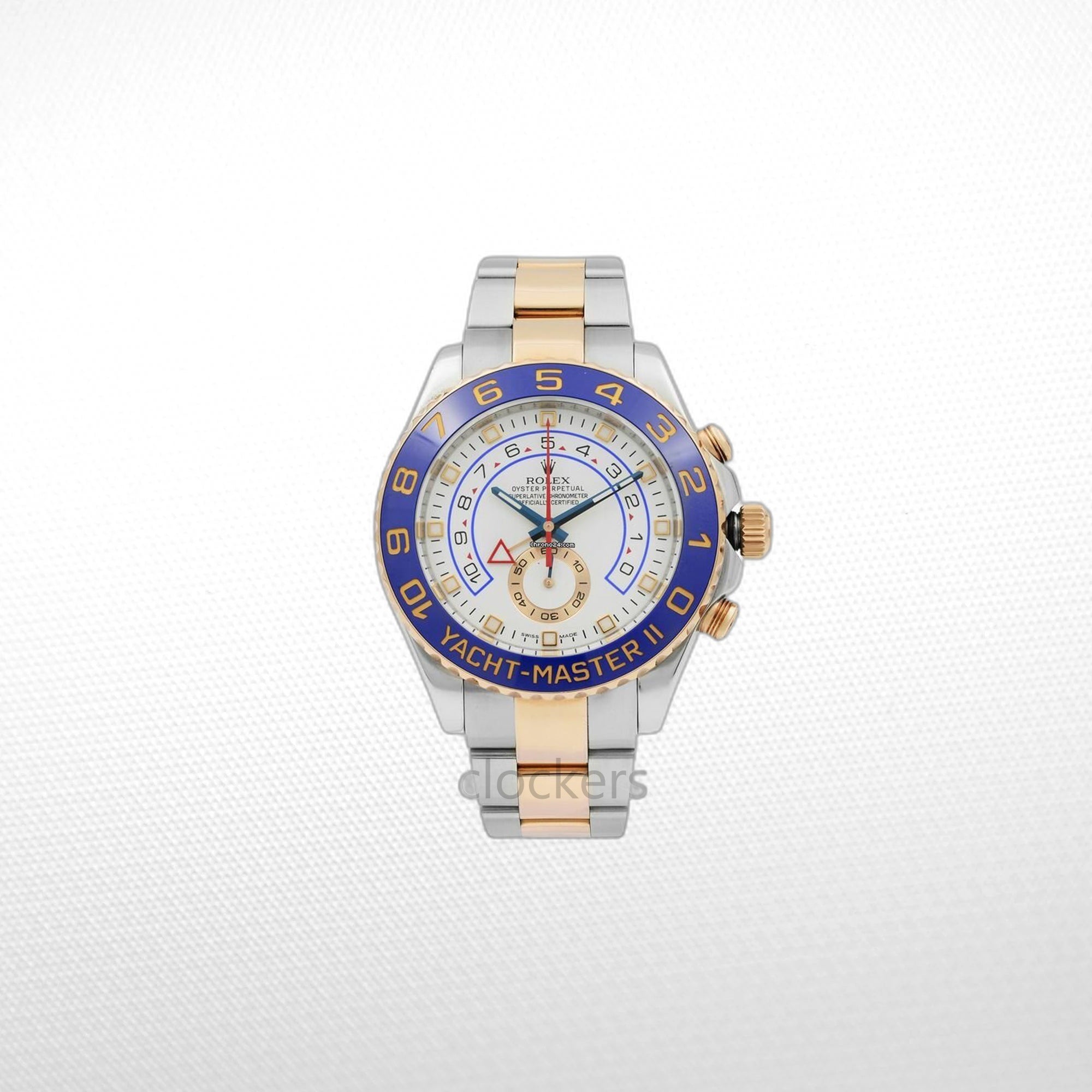 13141 YACHT-MASTER II SS / EVEROSE GOLD PINK BLUE CERAMIC BEZEL 44MM CLONE - Image 1