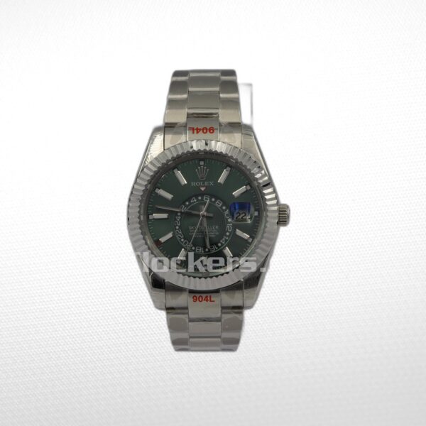 SKY-DWELLER SS  GREEN  DIAL STICK MARKERS