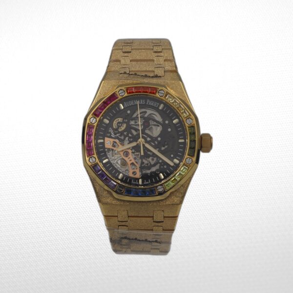 AUDEMARS PIGUET ROYAL OAK DOUBLE BALANCE WHEEL OPENWORKED RAINBOW