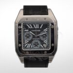 SANTOS 100 STEEL AUTOMATIC CHRONOGRAPH LARGE MEN'S WATCH - Image 2