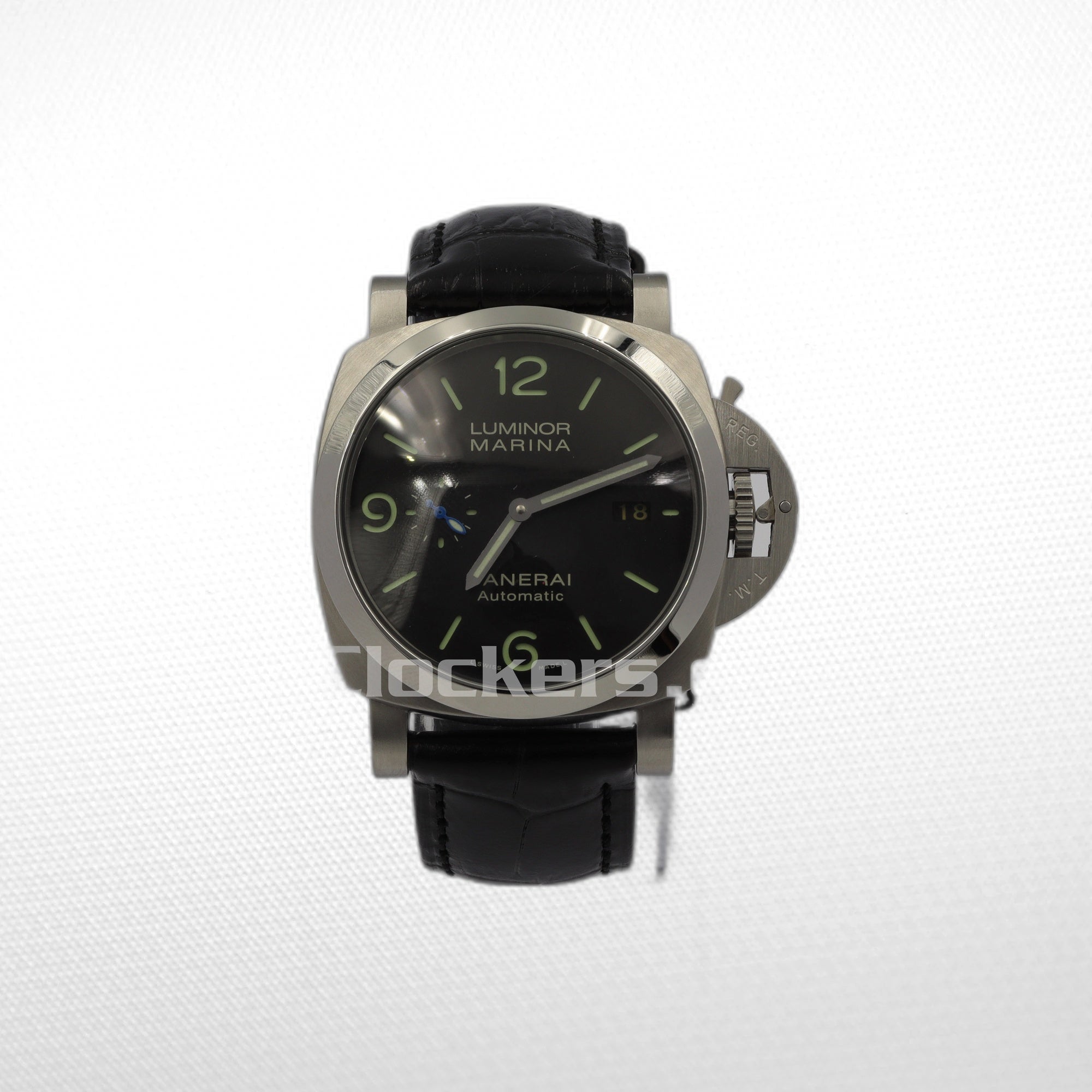 1_8fc68523-27d1-4317-a749-65d69fe3a19e LUMINOR MARINA AUTOMATIC BLACK DIAL MEN'S WATCH PAM01313 - Image 1