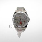 Day Date 40MM Watch Fluted Bezel Diamond Paved Rainbow Sapphire Dial - Image 2