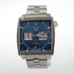 TAG Heuer Monaco Automatic Chronograph Caliber 02 Blue Dial Steel  CBL2111 - Image 2