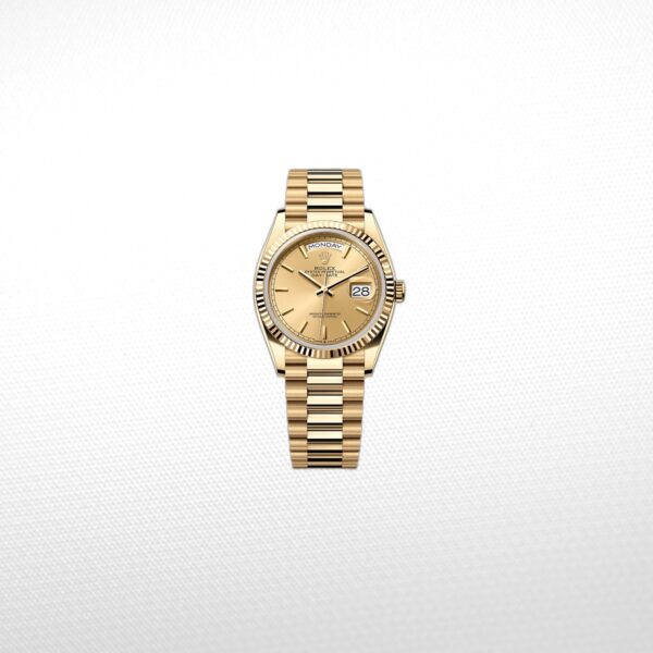 DAY-DATE II 36 MM GOLD GOLD STICKS MARKET