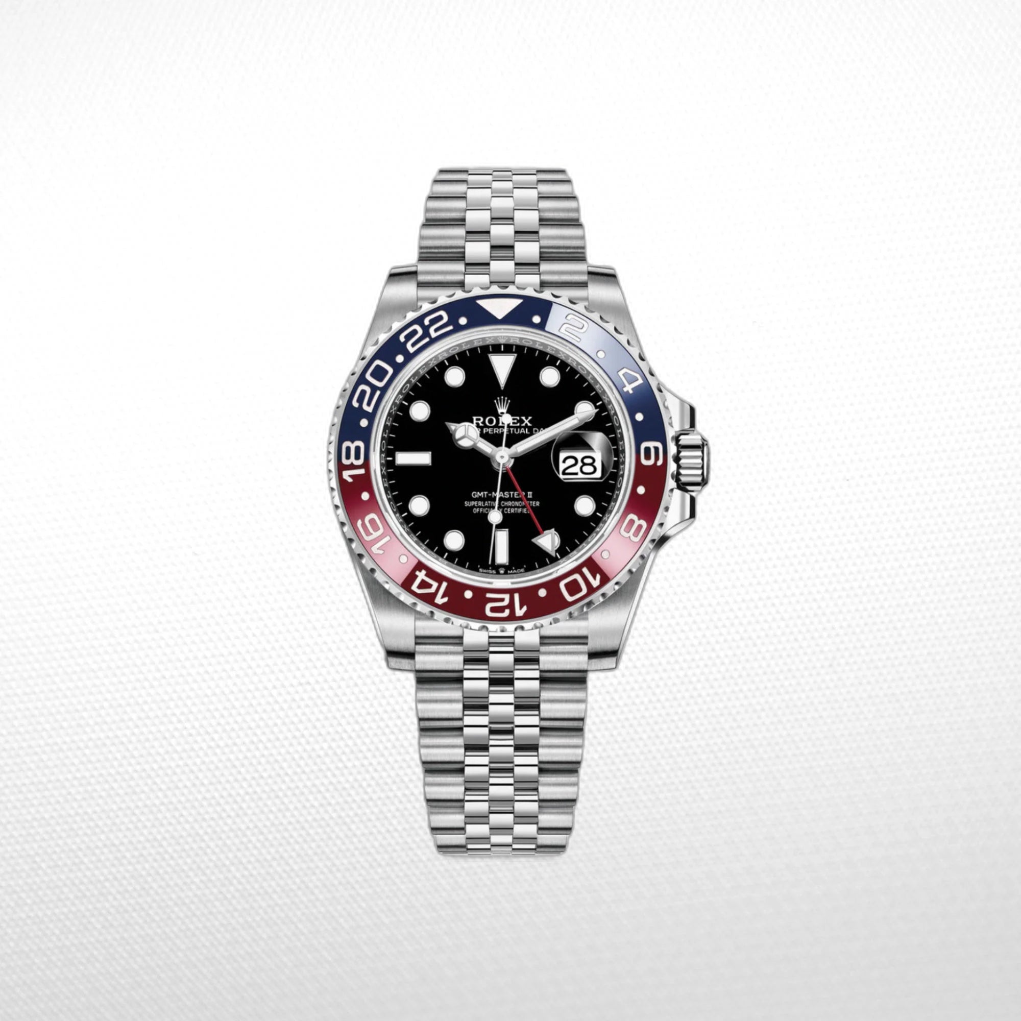 823A467E-7FFB-49A4-B27A-62B25D3C1097 GMT-MASTER II SS BLUE/RED PEPSI CERAMIC BEZEL 40MM CLONE - Image 1