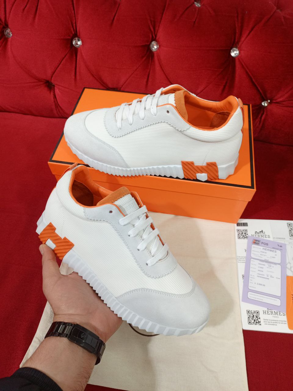 DA49093B-0ADF-4EF9-A242-AE2764103AD5 Hermes Sneakers - Image 1
