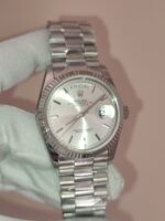Day-Date 36 White Gold 128239 Silver Index President - Image 5