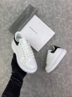 Alexander McQueen Oversized Sneakers White Black Heel - Image 3