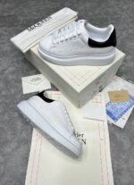 Alexander McQueen Oversized Sneakers White Black Heel - Image 5