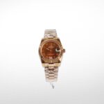DATEJUST 31MM ROSE GOLD OYSTER BROWN DIAL RHOMAN MARKERS