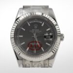 DAY-DATE BLACK DIAL STICKS MARKERS SS 40MM - Image 2