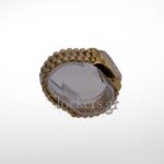 GOLD DAY DATE 36MM WATCH FLUTED BEZEL DIAMOND PAVED RAINBOW SAPPHIRE DIAL - Image 5