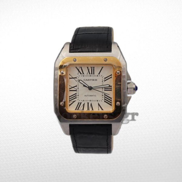 SANT0S DE CARTIER  AUTOMATIC, YELLOW GOLD AND STEEL, TWO