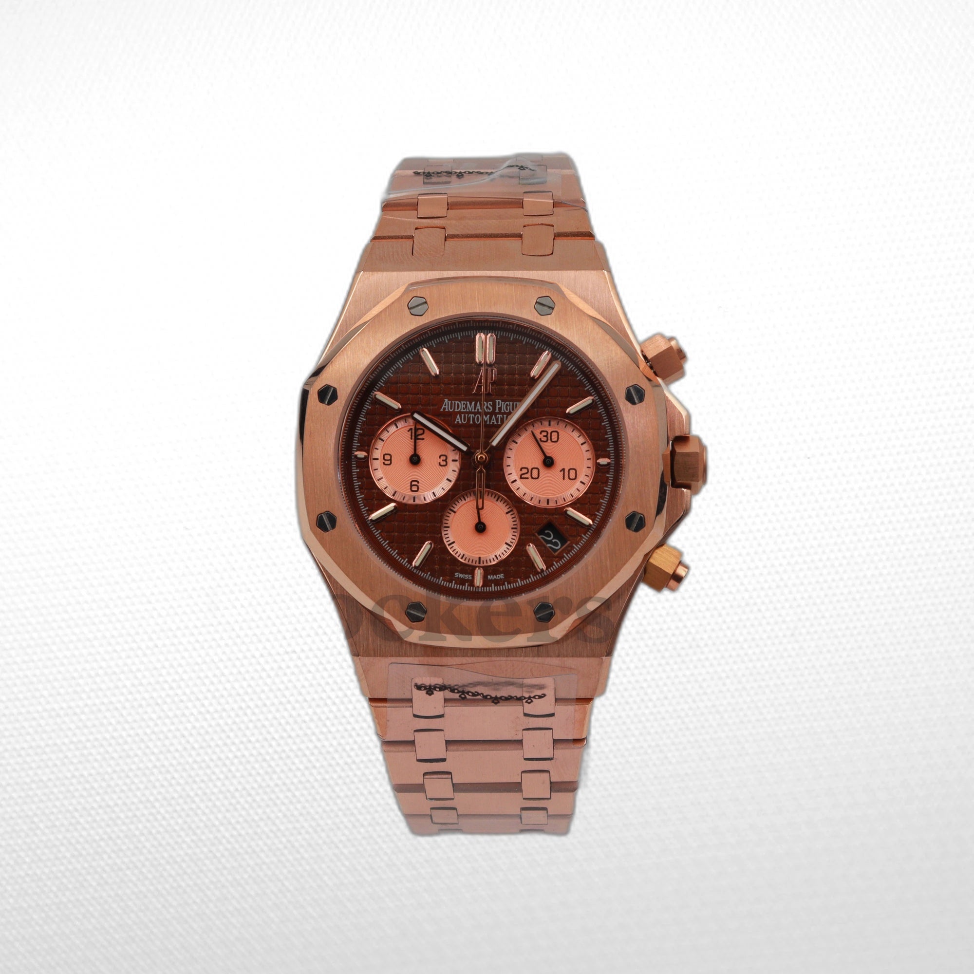 IMG_3965copy AUDEMARS PIGUET ROYAL OAK CHRONOGRAPH PINK GOLD BROWN DIAL 26239OR.OO.D821CR - Image 1