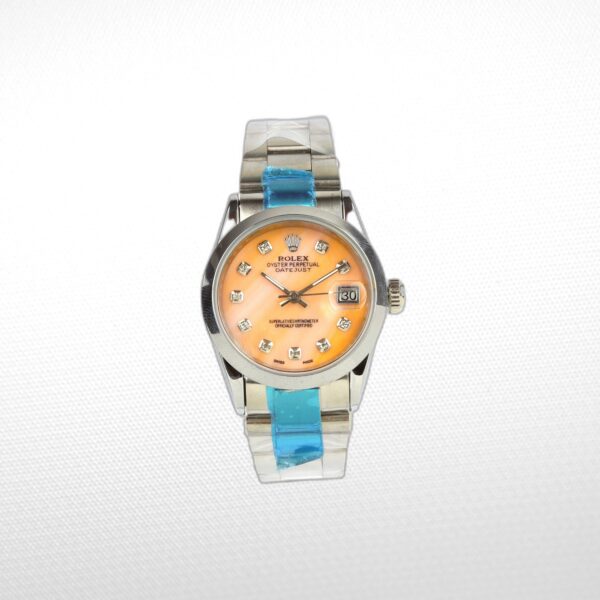 DATEJUST 36MM SS WHITE GOLD OYSTER SALMON DIAL DIAMONDS MARKERS