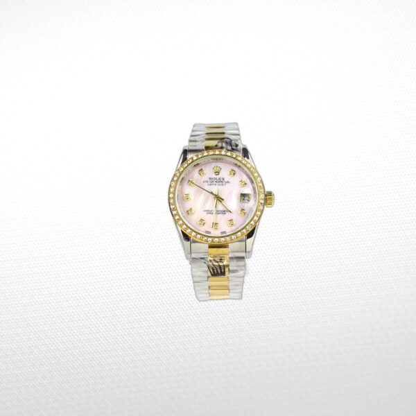 DATEJUST 36MM 2-TONE GOLD JUBILEE PINK DIAL DIAMONDS MARKERS QUALITY 2A