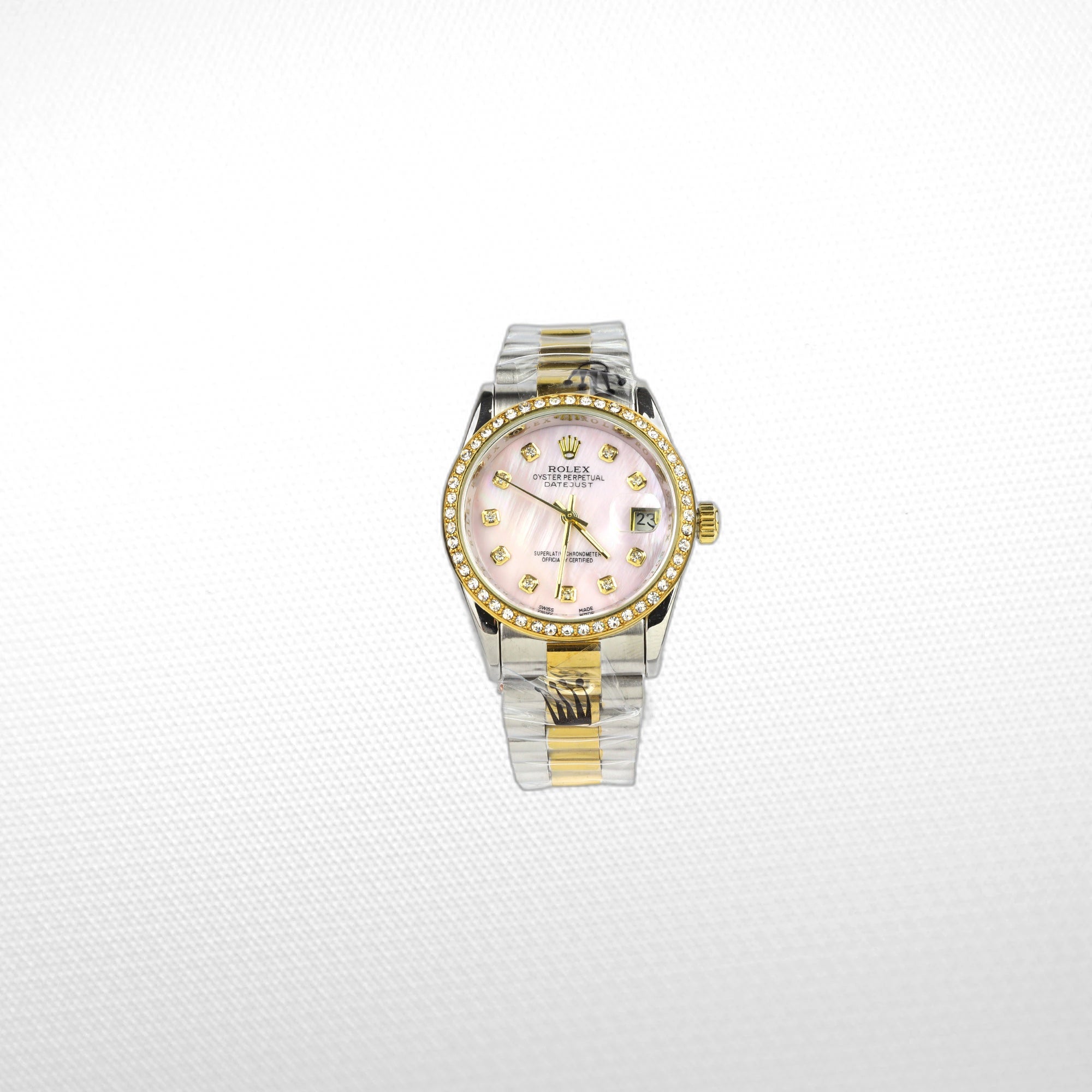 PINK DATEJUST 36MM 2-TONE GOLD JUBILEE PINK DIAL DIAMONDS MARKERS QUALITY 2A - Image 1
