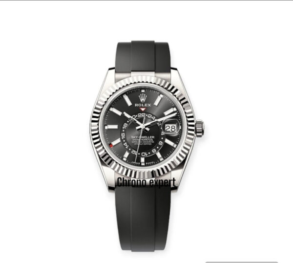 Sky Dweller black dial oyster flex
