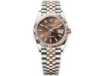 Date Just Chocolate Dial Two Tone Pink Gold
