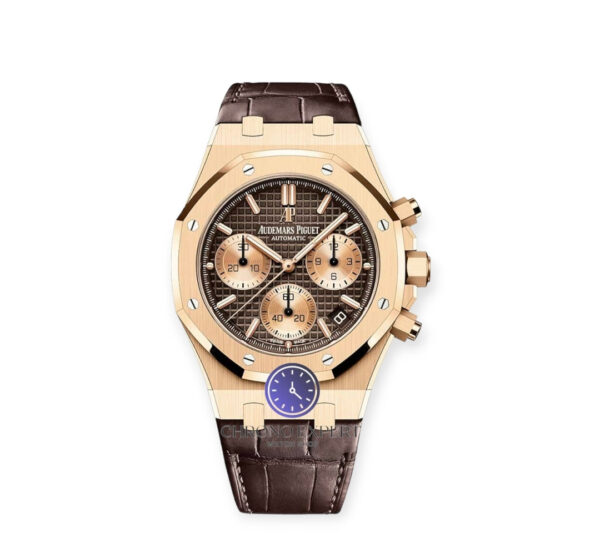 Royal Oak Gold Chocolate dial leather strap