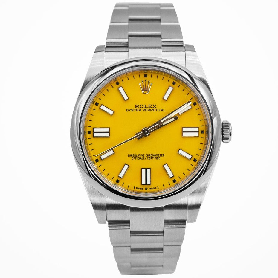 WTC-1243000-Rolex-Oyster-Perpetual-41-Yellow-Gallery-1 Perpetual Oyster Yellow Dial - Image 1