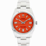 Oyster perpetual coral red dial